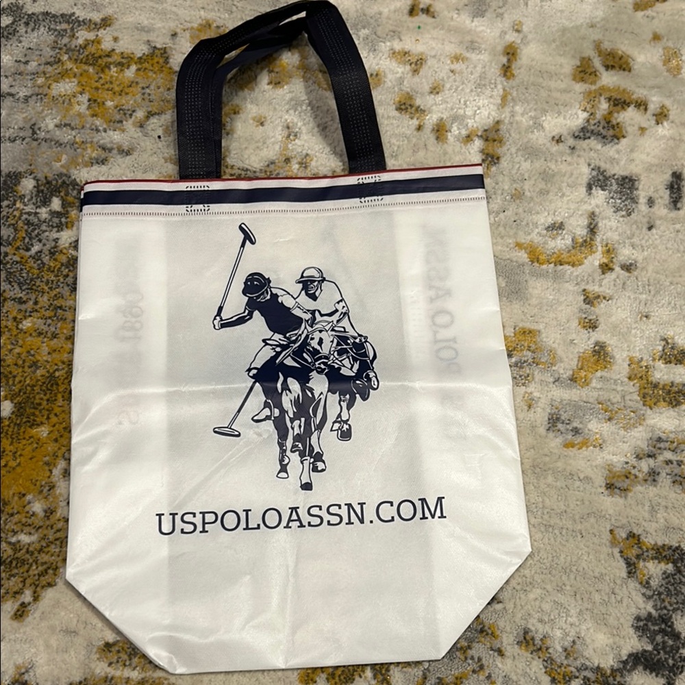 U.S. Polo Assn. White Tote Bag - Picture 1 of 3